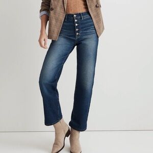 Madewell The Perfect Vintage Wide Leg Denim Blue Jeans 23P